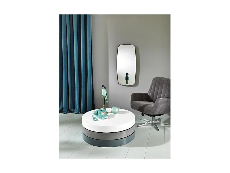 Twist 1 Table basse (90 x 90 x 32h) en MDF Blanc