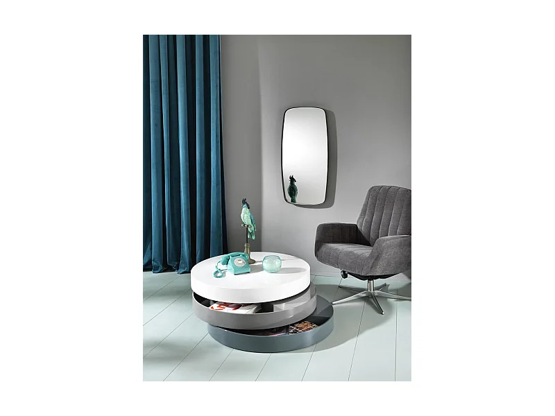 Twist 1 Table basse (90 x 90 x 32h) en MDF Blanc