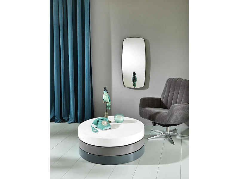 Twist 1 Table basse (90 x 90 x 32h) en MDF Blanc