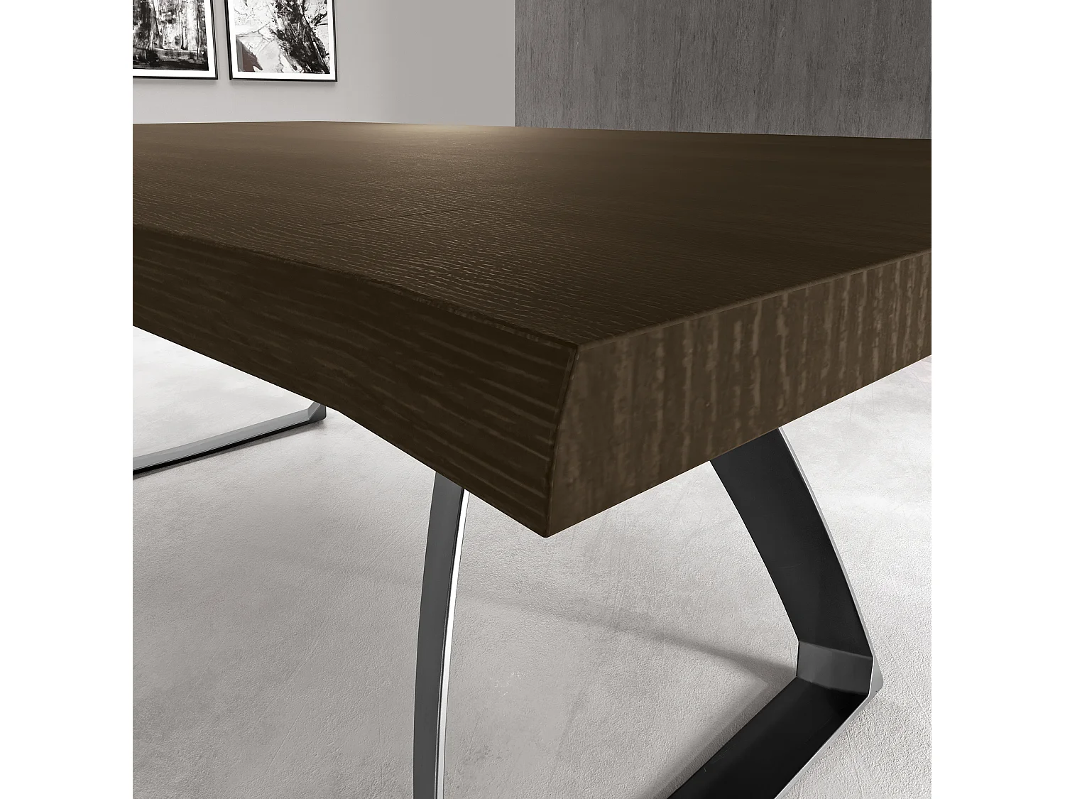 Bridge - Vaste tafel (160 x 90 cm) in zwart eikenfineer