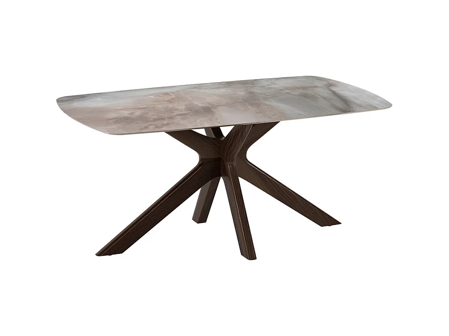 Gemini – Fester Tisch (180 x 90 x 76 cm) aus Walnusskeramik