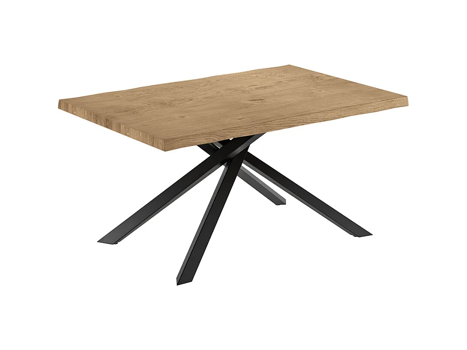 Spike – Fester Tisch (160 x 76 H cm) aus schwarzem Eichenfurnier