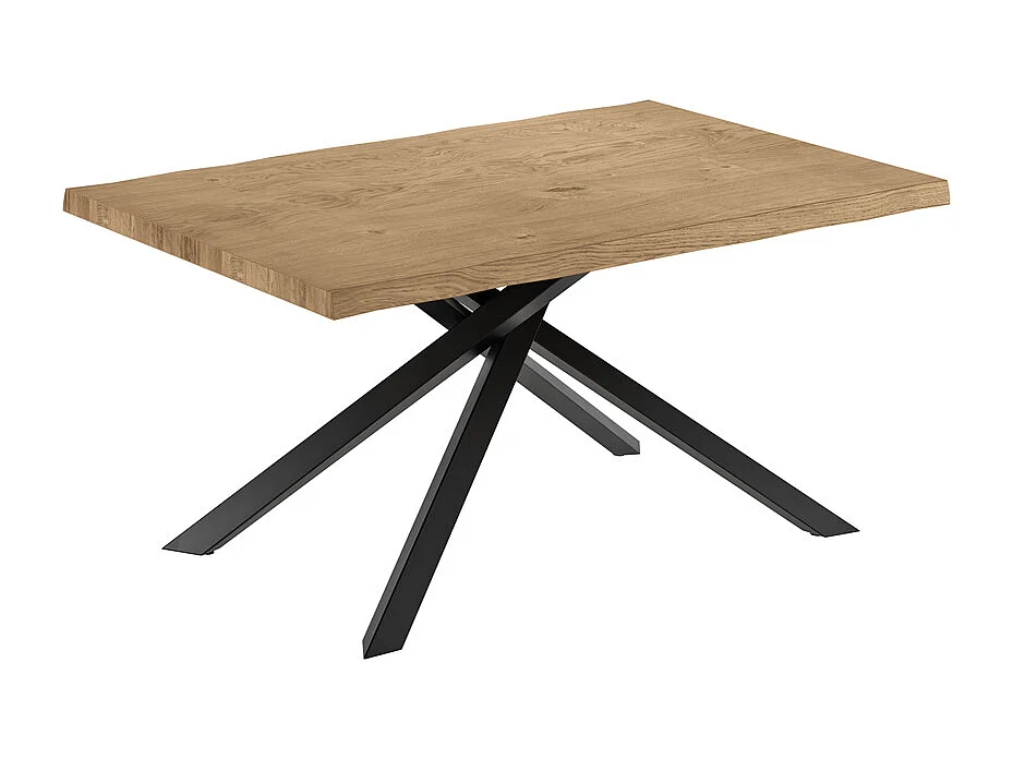 Spike - Fester Tisch (160 x 76 H cm) aus schwarzem Eichenfurnier