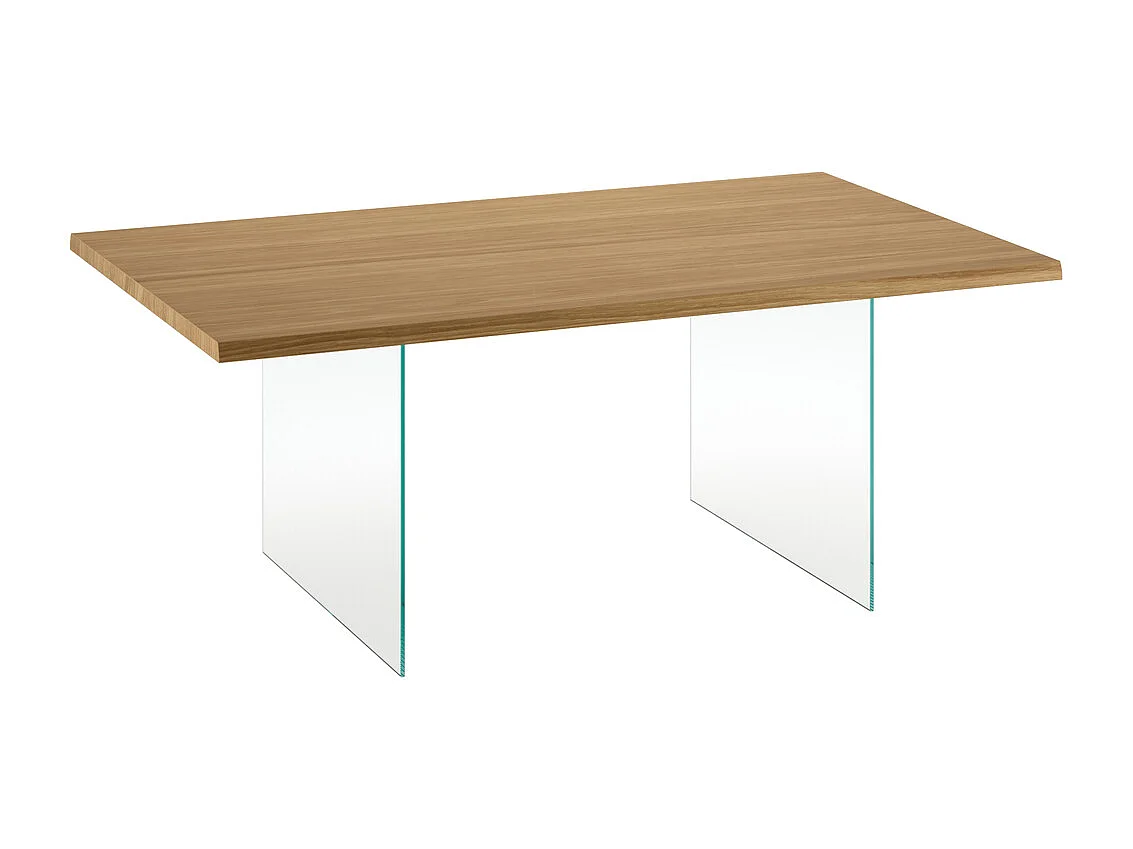 Snooker - Vaste tafel (200 x 100 cm) in bruin eikenfineer