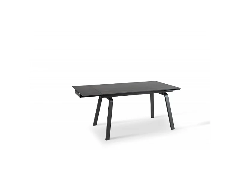 Dylan – Ausziehbarer Tisch (140/200 x 80 cm) aus grauer Keramik