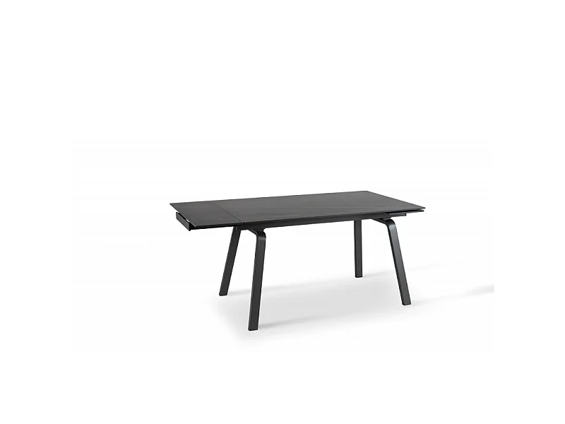 Dylan - Mesa extensível (140/200 x 80 cm) em cerâmica cinza