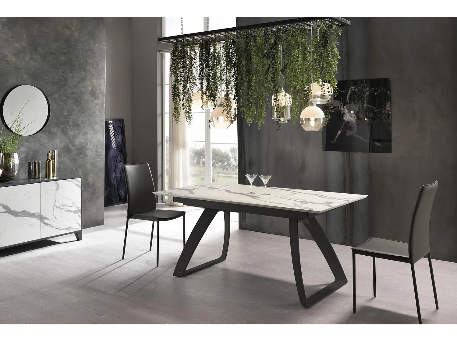 Barret Table Extensible (170/270 x 90 cm) en HPL sur MDF Noir
