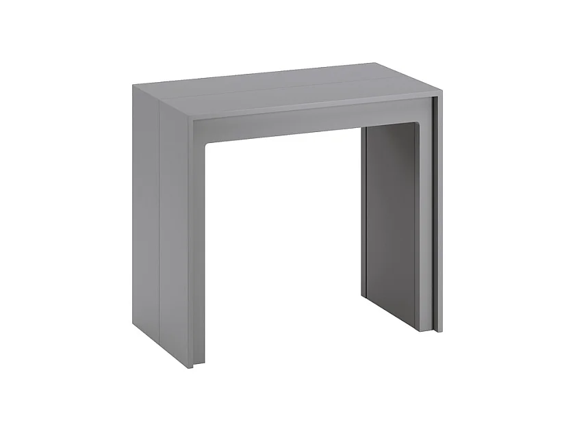 Pinocchio Console extensible (42,5/302,5 x 90 cm) en MDF laqué gris
