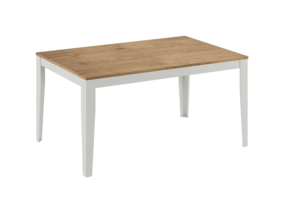 Groß – Ausziehbarer Tisch (156/316 x 90 cm) aus weißem Melamin
