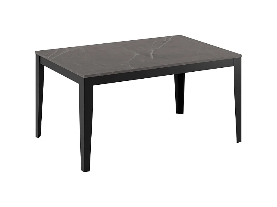Big - Uitschuifbare tafel (156/316 x 90 cm) in zwart melamine