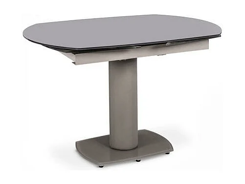Table extensible Kyoto en verre trempé gris jusqu'à 180 cm