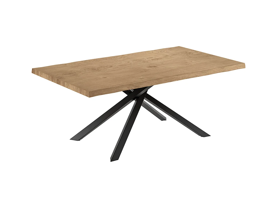 Spike – Ausziehbarer Tisch (200/300 x 100 cm) aus schwarzem Eichenfurnier