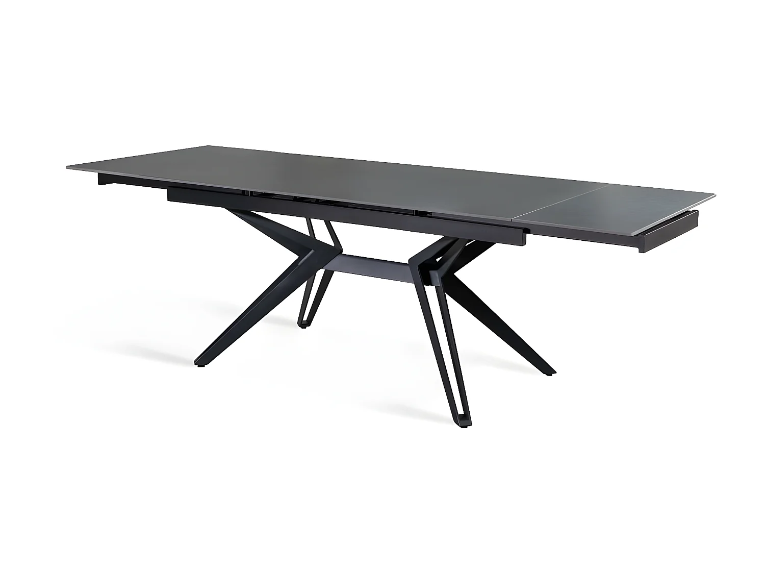 Match 3 Table extensible (160/240 x 90 x 76 cm) en Céramique Noire