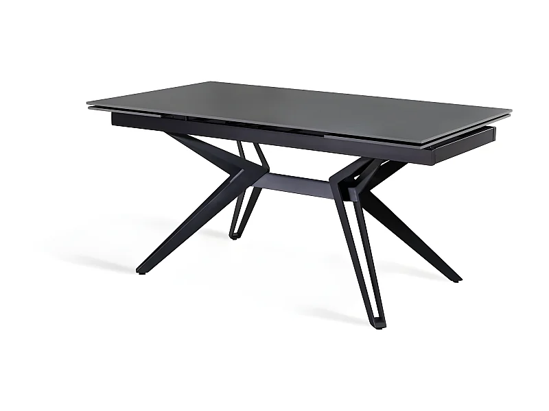 Match 3 Table extensible (160/240 x 90 x 76 cm) en Céramique Noire