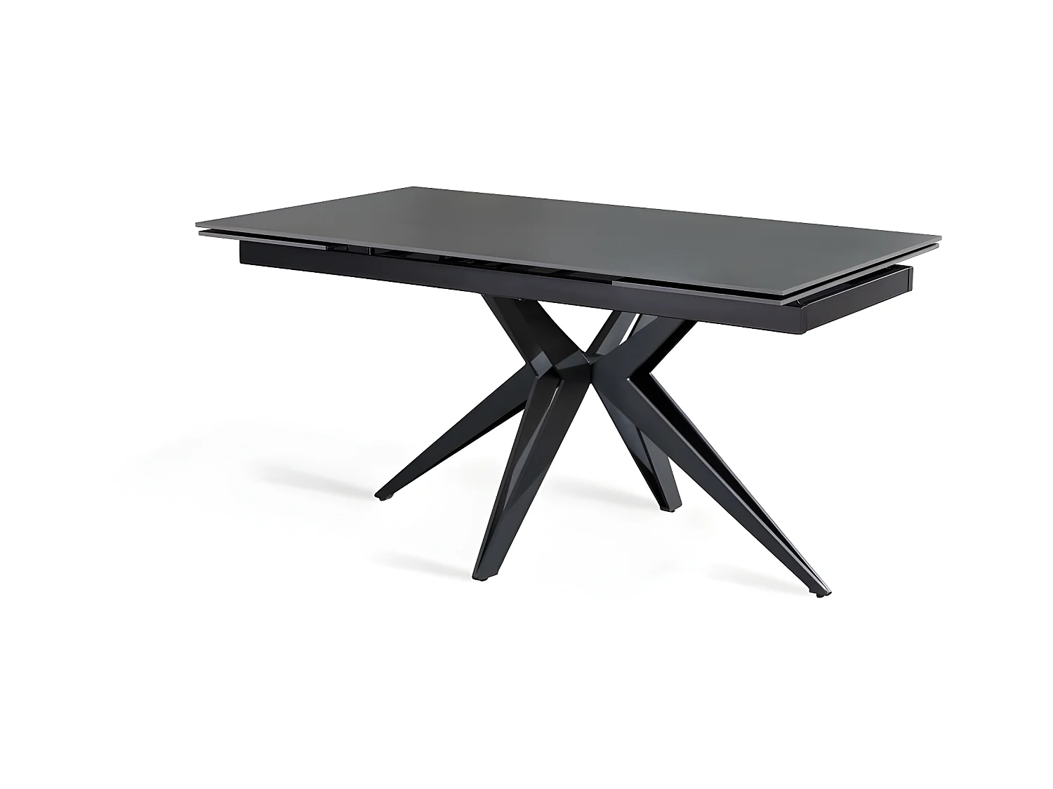 Match 2 Table extensible (160/240 x 90 cm) en Céramique Noire