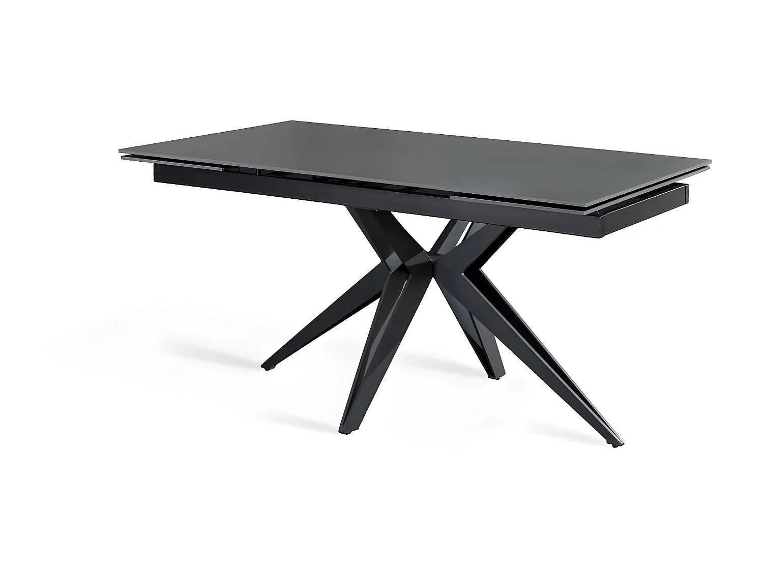 Match 2 Table extensible (160/240 x 90 cm) en Céramique Noire