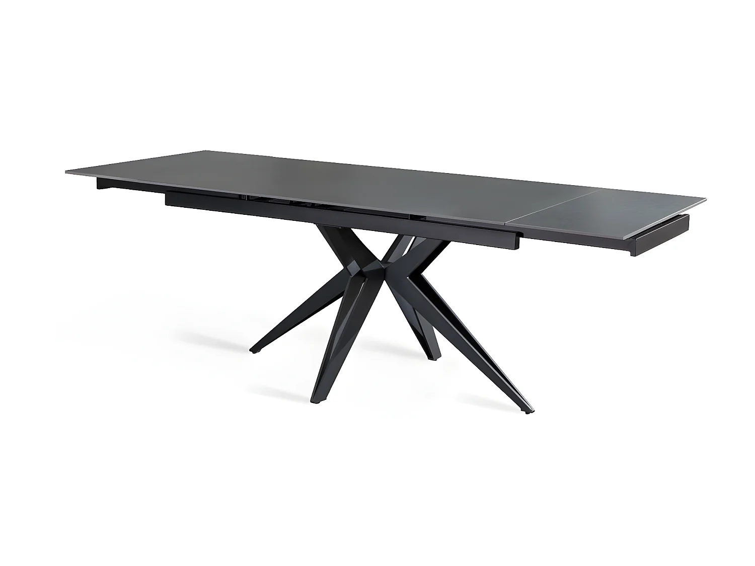 Match 2 Table extensible (160/240 x 90 cm) en Céramique Noire