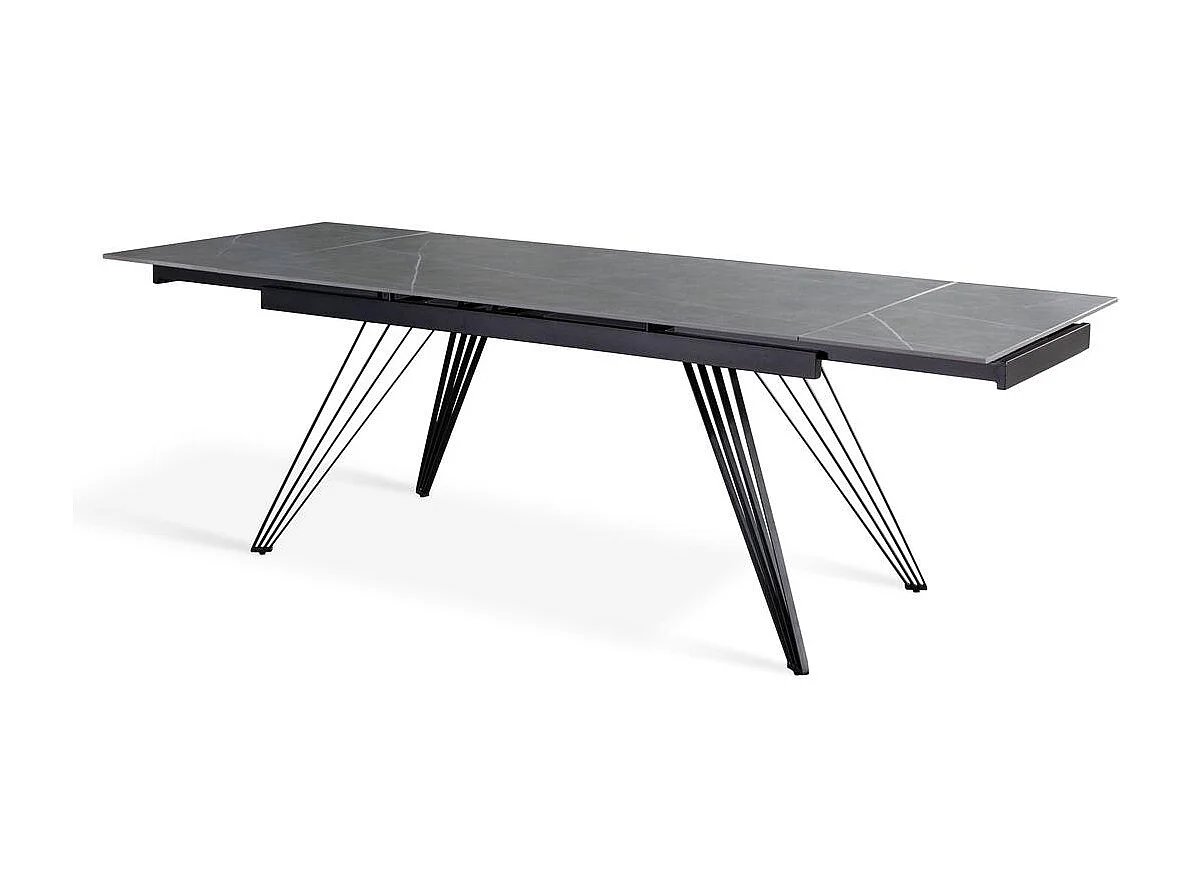 Dopasuj 1 - Stół rozkładany (160/240 x 90 cm) w kolorze czarnej ceramiki