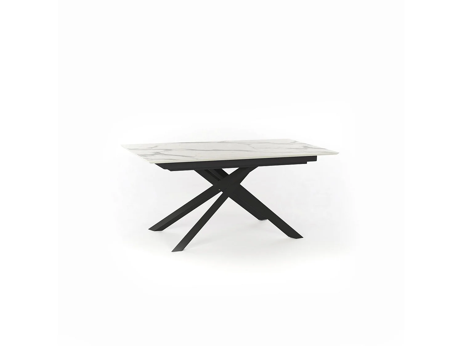 Xavier Table Extensible (170/270 x 90 cm) en HPL sur MDF Noir