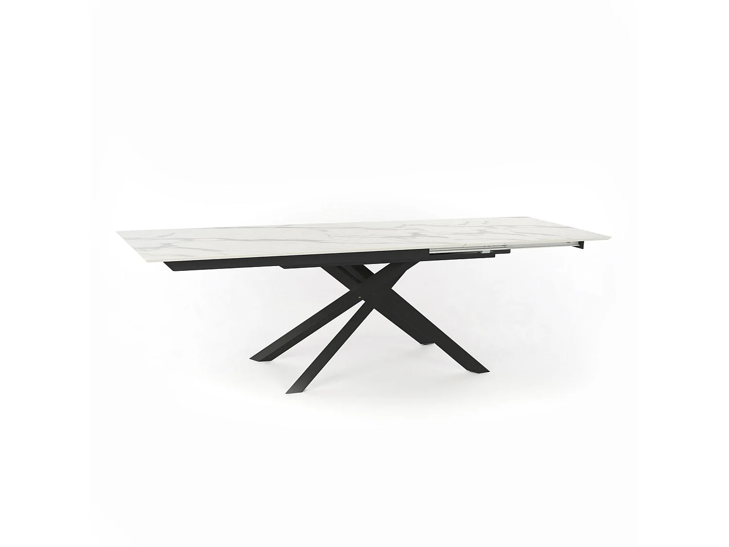Xavier Table Extensible (170/270 x 90 cm) en HPL sur MDF Noir