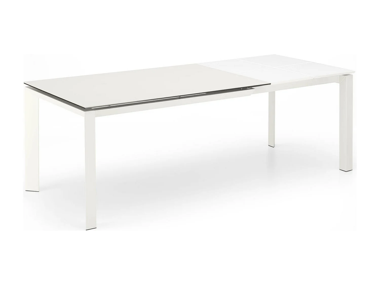 Account - Uitschuifbare tafel (140/220 x 90 cm) in wit keramiek