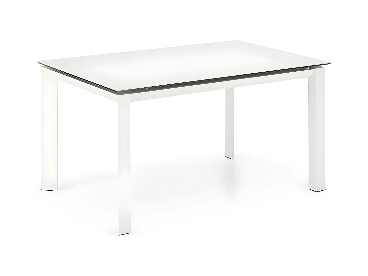 Account Table Extensible (140/220 x 90 cm) en Céramique Blanche