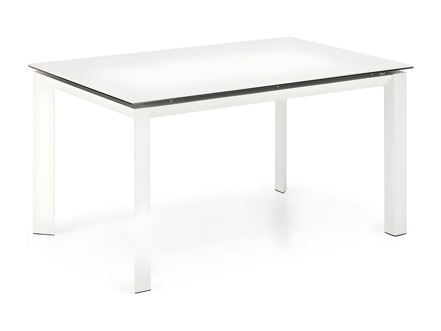 Account Table Extensible (140/220 x 90 cm) en Céramique Blanche