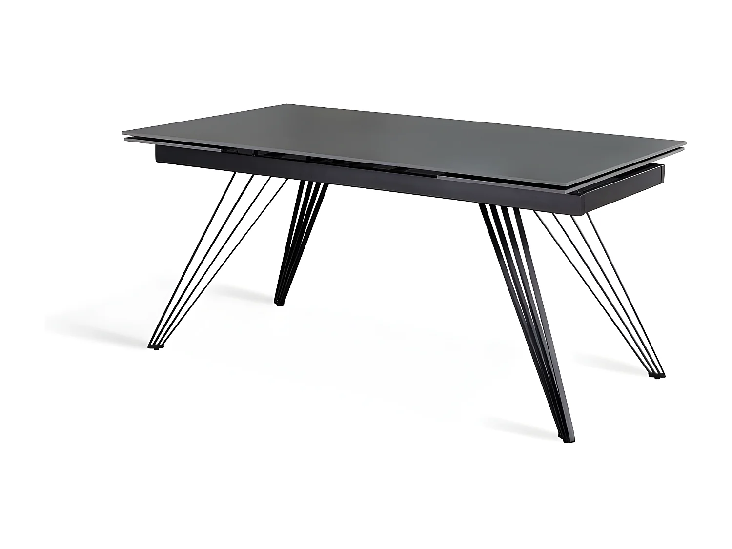Mesa extensible Match 1 (160/240 x 90 cm) en cerámica negra