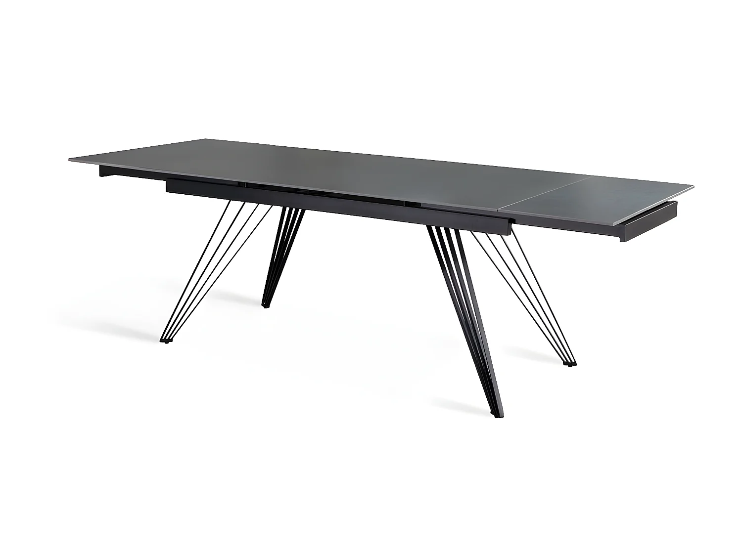 Mesa extensible Match 1 (160/240 x 90 cm) en cerámica negra