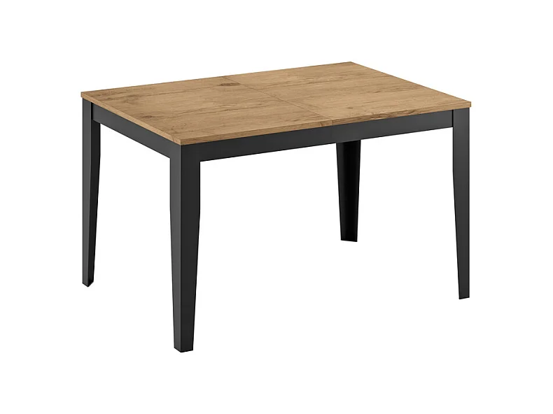 Groß – Ausziehbarer Tisch (130/290 x 80 cm) aus schwarzem Melamin