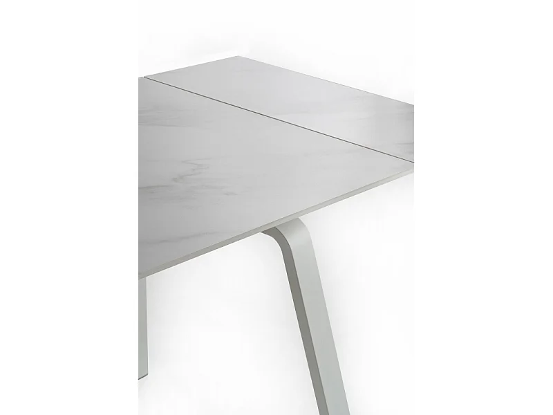 Dylan - Mesa Extensível (140/200 x 80 cm) em Cerâmica Branca