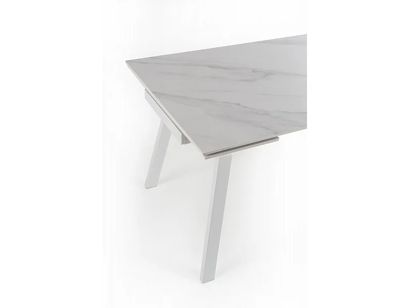 Dylan - Mesa Extensível (140/200 x 80 cm) em Cerâmica Branca