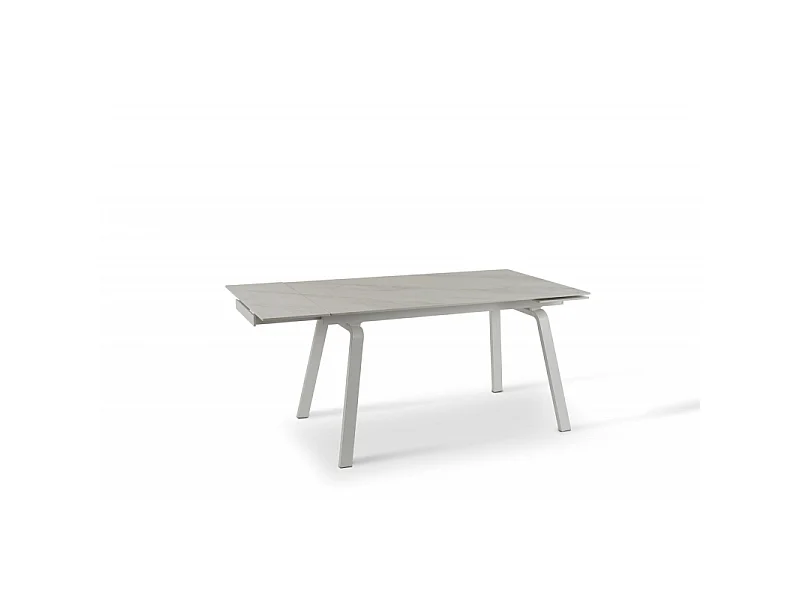 Dylan - Tavolo Allungabile (140/200 x 80 cm) in Ceramica Bianca
