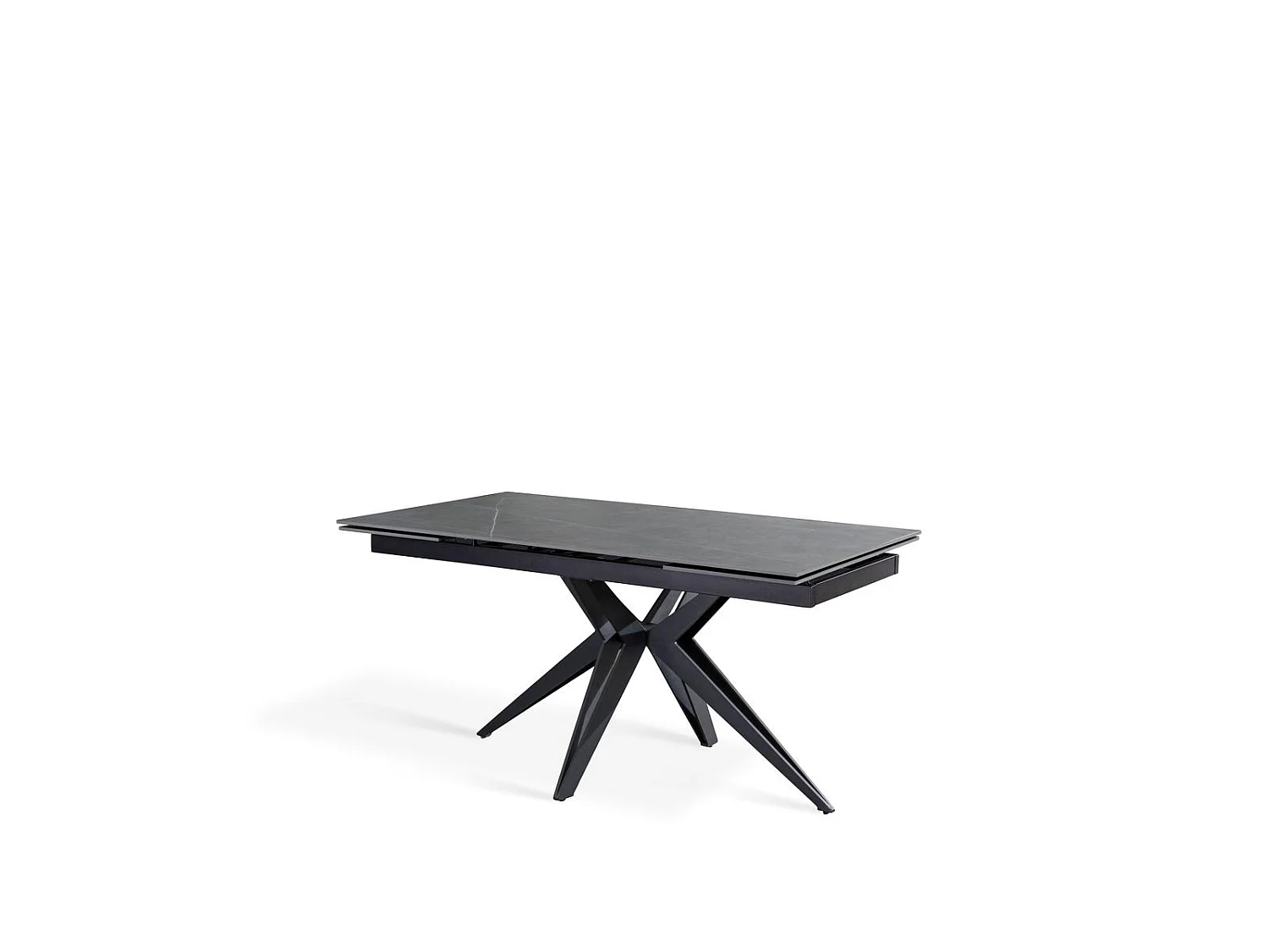 Match 2 Table extensible (160/240 x 90 cm) en Céramique Noire