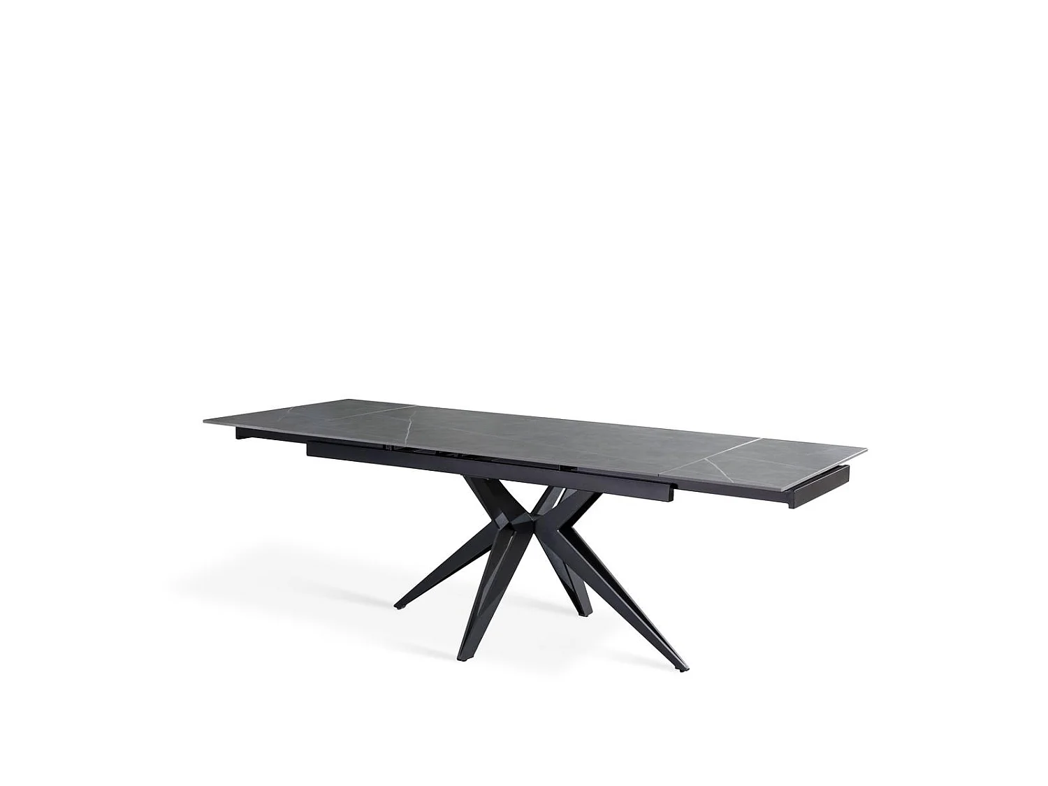 Match 2 Table extensible (160/240 x 90 cm) en Céramique Noire