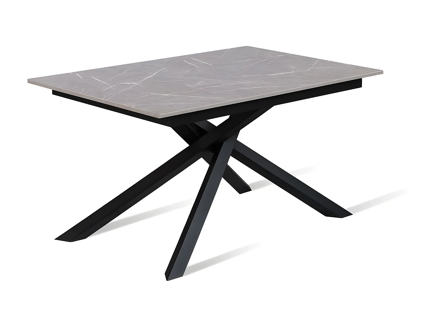 Pulse - Mesa extensible (140/190 x 90 cm) en melamina negra