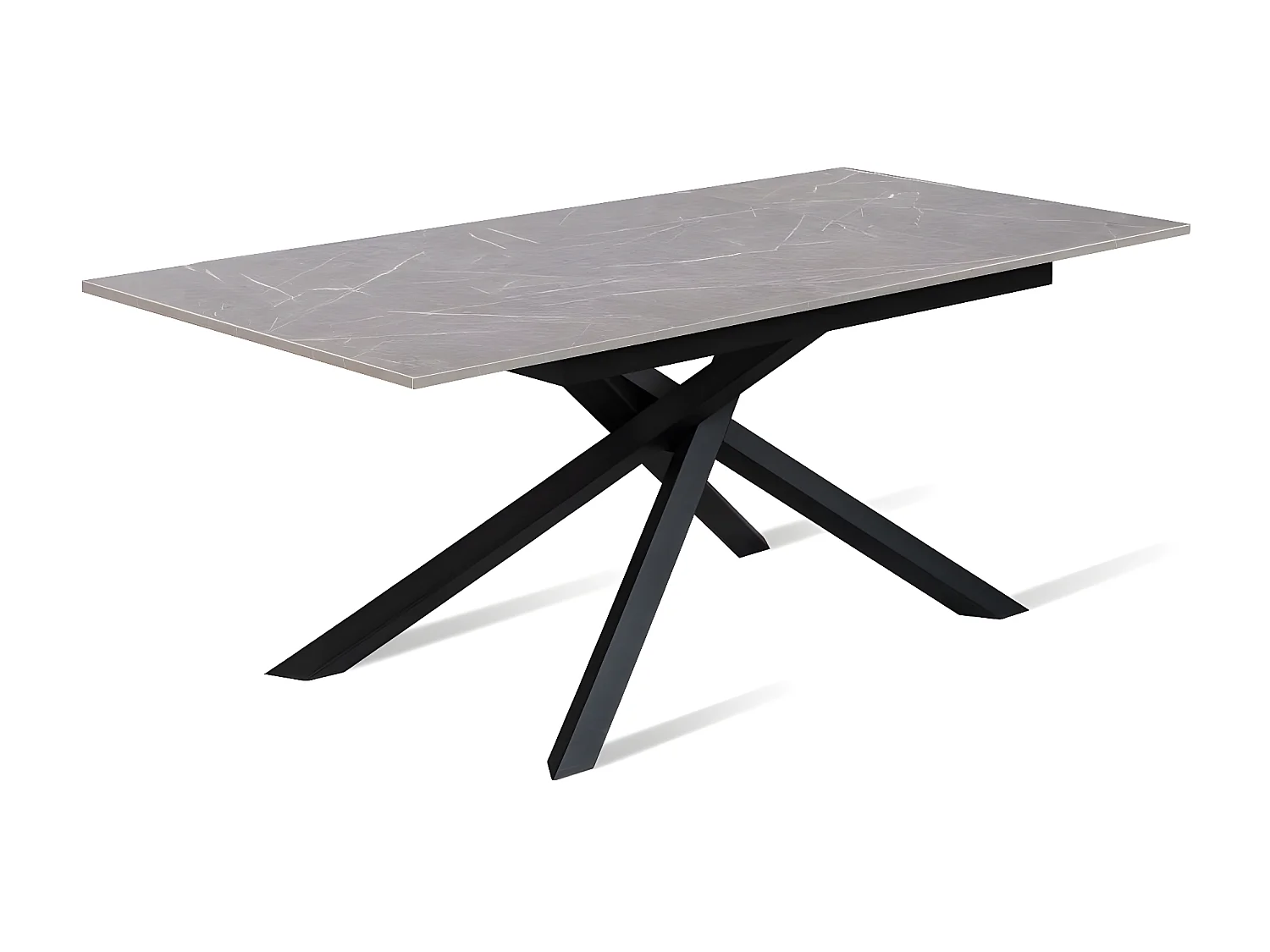Pulse - Mesa extensible (140/190 x 90 cm) en melamina negra