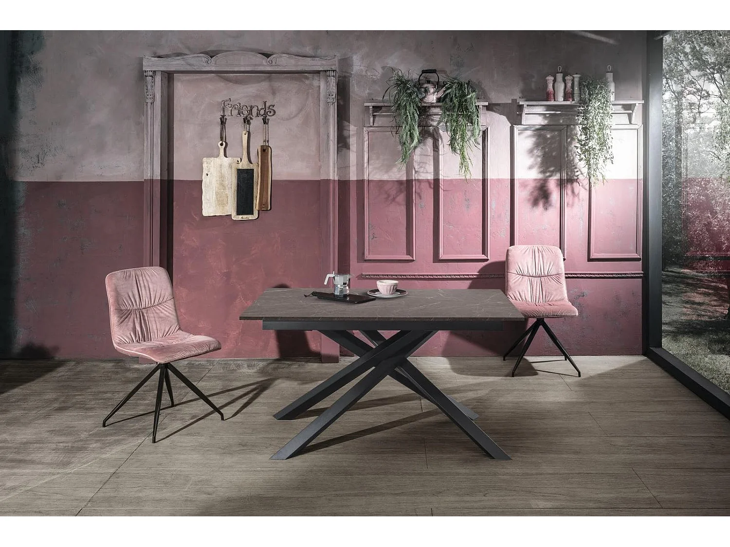 Pulse - Mesa extensible (140/190 x 90 cm) en melamina negra