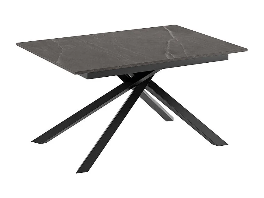 Pulse - Uitschuifbare tafel (140/190 x 90 cm) in zwart melamine
