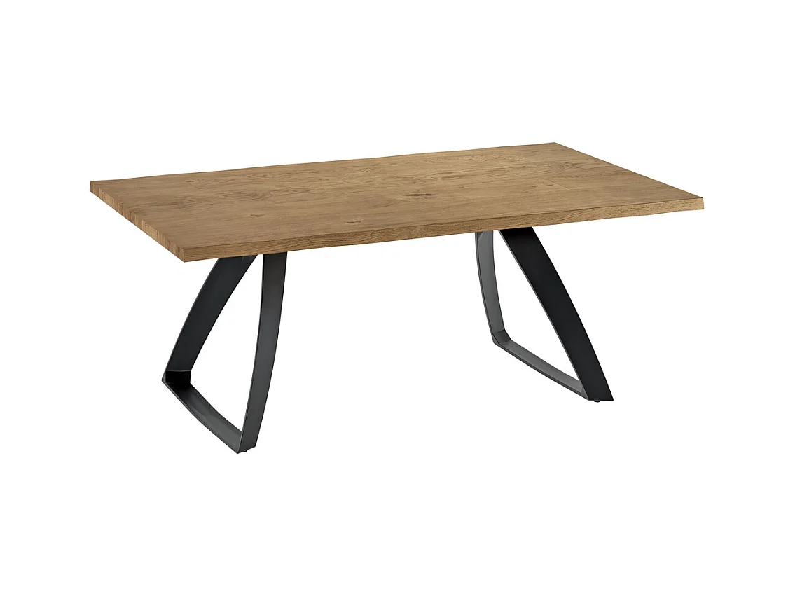 Bridge Table Extensible (200/300 x 100 cm) en Placage Chêne Noir