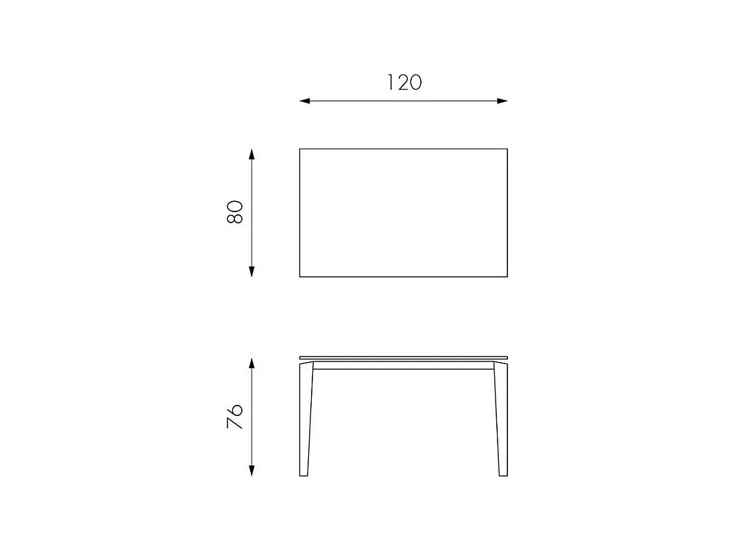Uitschuifbare tafel van 120 cm tot 170 cm modern keramisch blad op grafietgrijs gehard glas