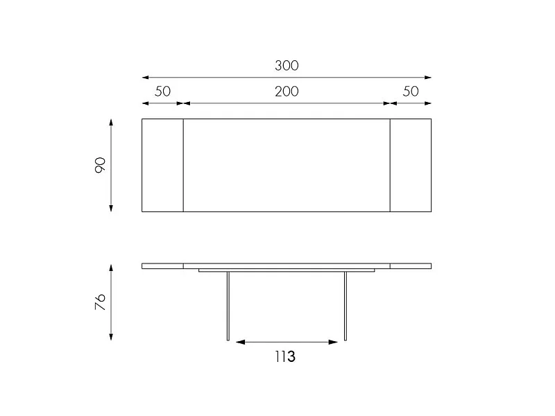 Snooker Table extensible (200/300 x 100 cm) en placage chêne brun