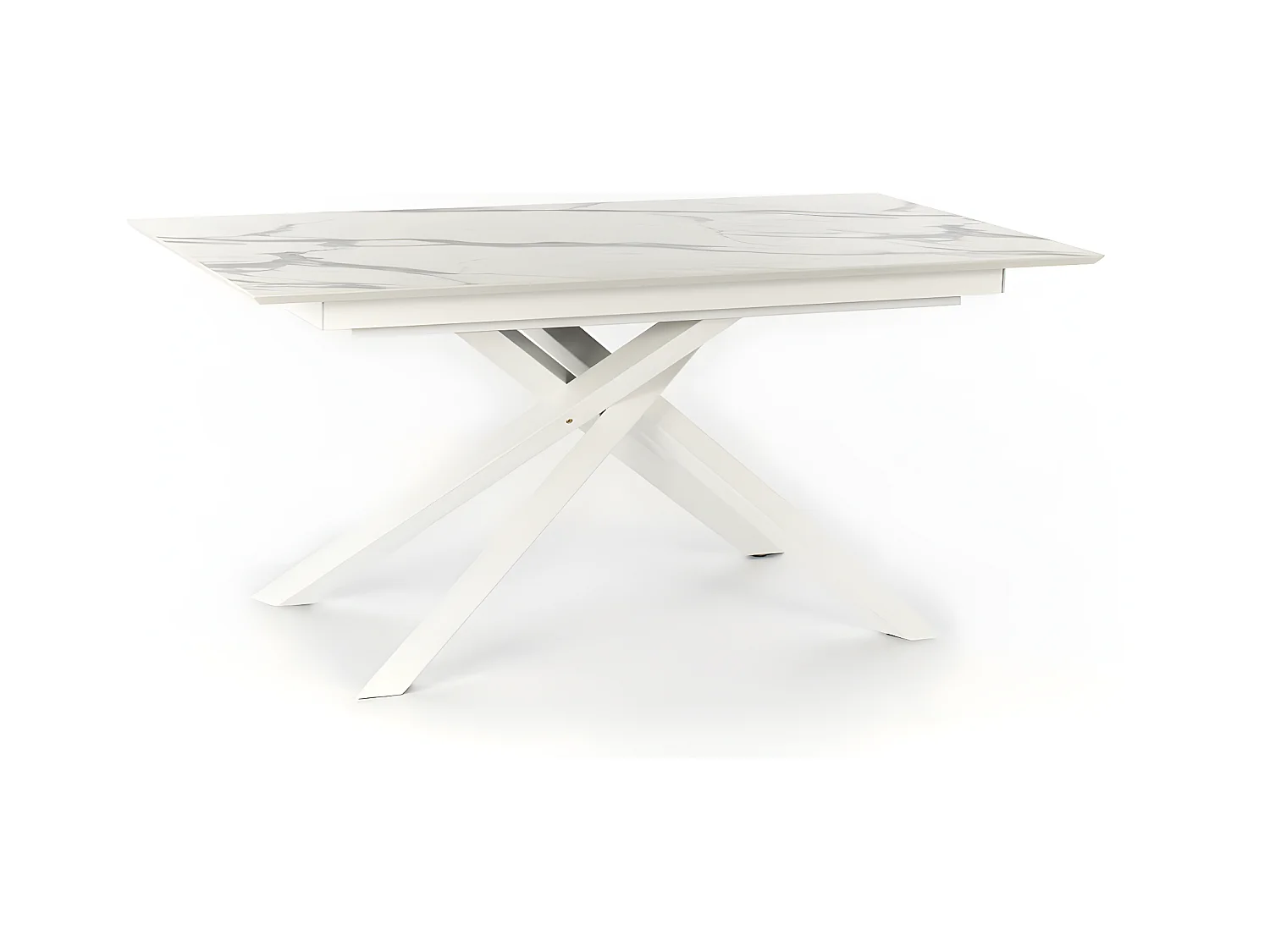 Xavier Table Extensible (170/270 x 90 cm) en HPL sur MDF Blanc