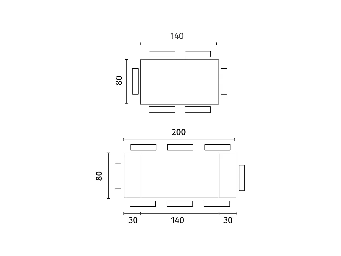 Tommy - Mesa extensible (140/200 x 80 cm) en cristal templado gris tórtola