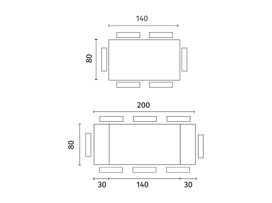 Tommy - Mesa extensível (140/200 x 80 cm) em vidro temperado cinza pomba