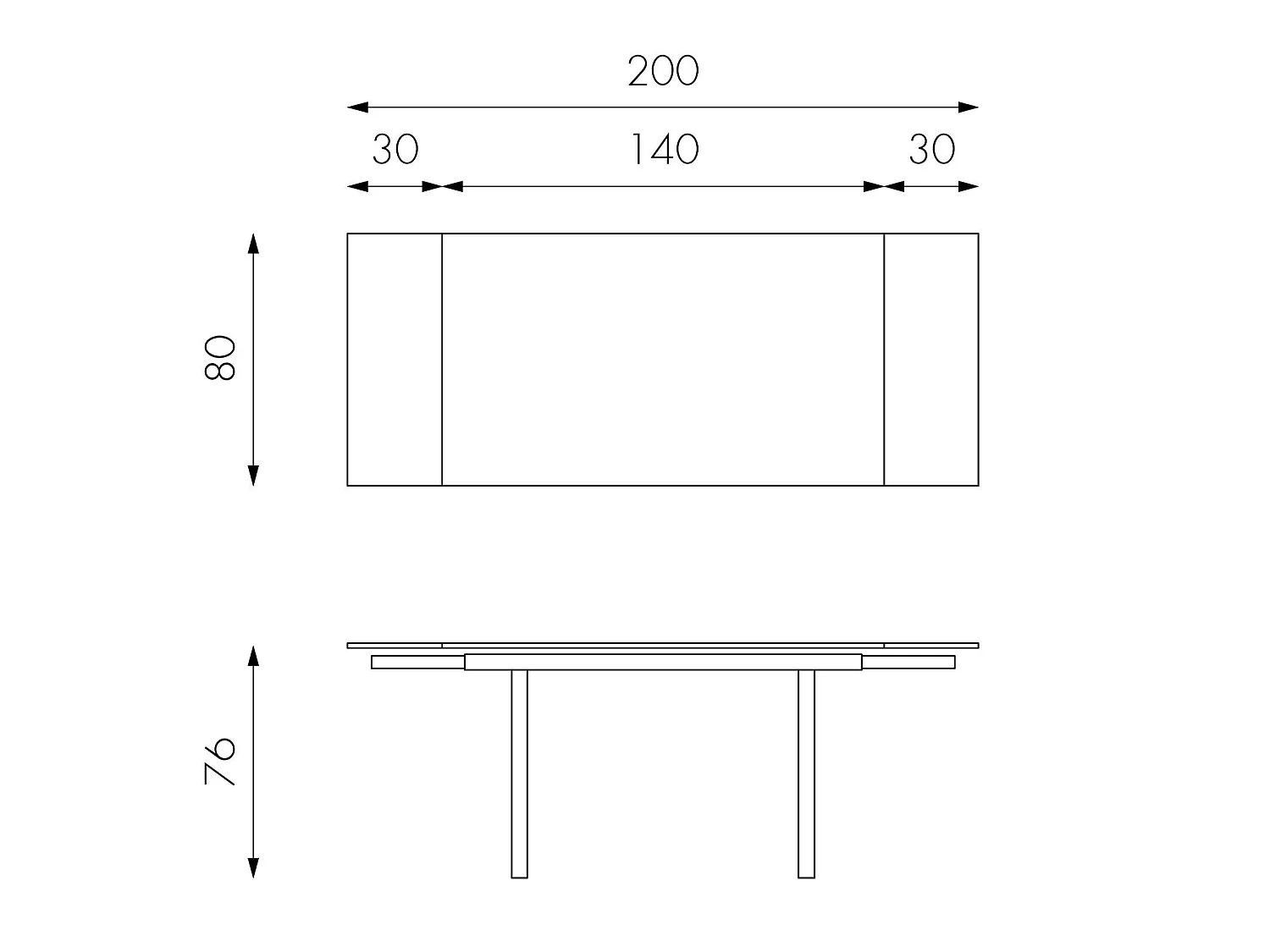 Tommy Table extensible (140/200 x 80 cm) en verre trempé gris tourterelle