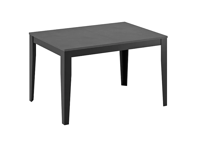 Groß – Ausziehbarer Tisch (130/290 x 80 cm) aus schwarzem Melamin