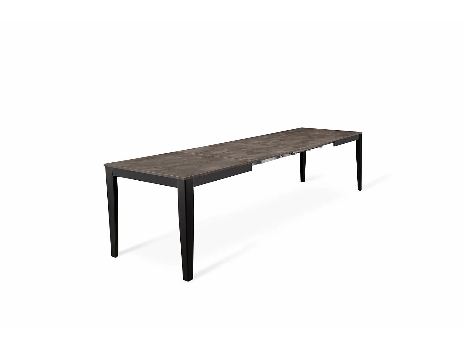 Big Table extensible (130/290 x 80 cm) en Mélamine Noir