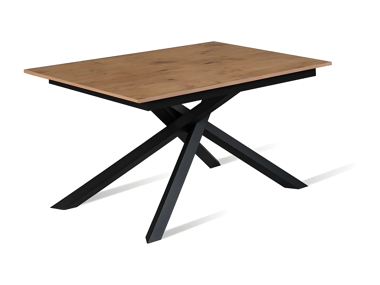 Pulse - Ausziehbarer Tisch (140/190 x 90 cm) aus schwarzem Melamin