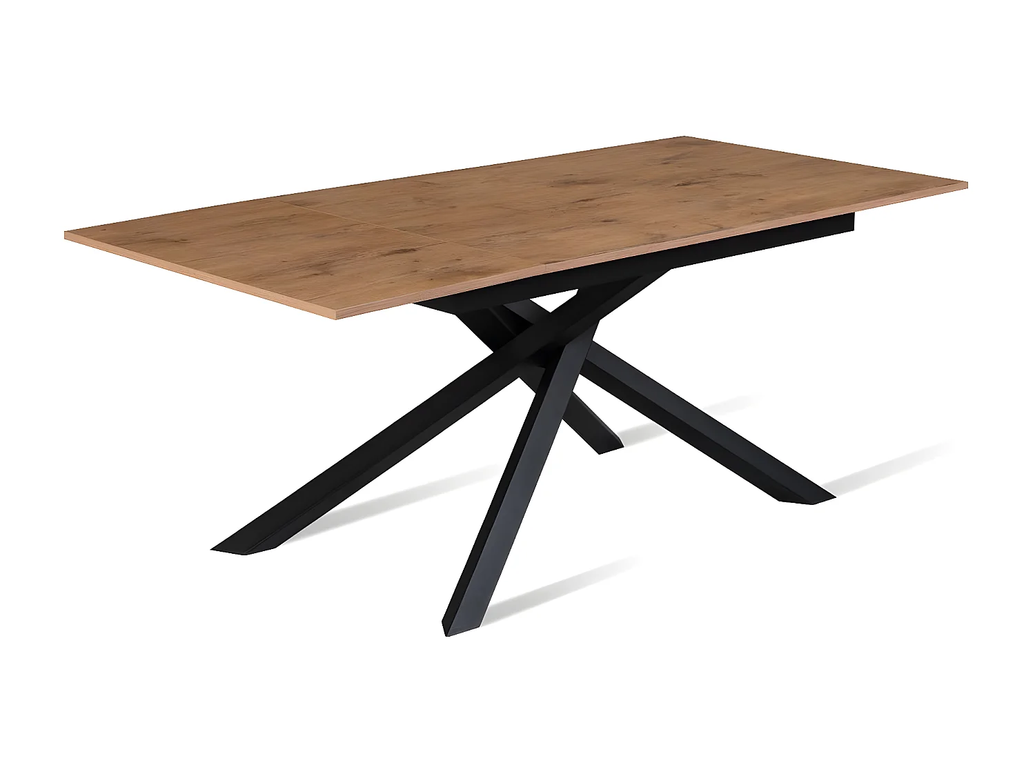 Pulse - Ausziehbarer Tisch (140/190 x 90 cm) aus schwarzem Melamin